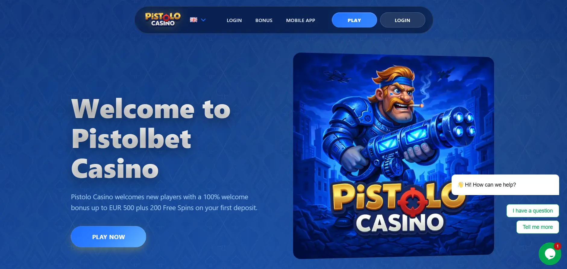Pistolo Casino Screen
